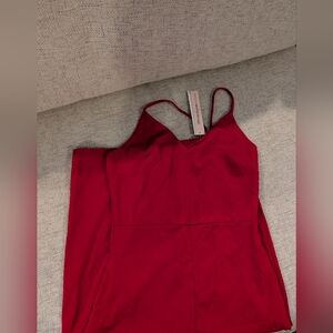 Aqua Red Spaghetti Strap Dress NWT